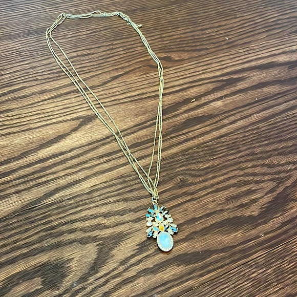 Long gold and jewel necklace - Picture 1 of 2